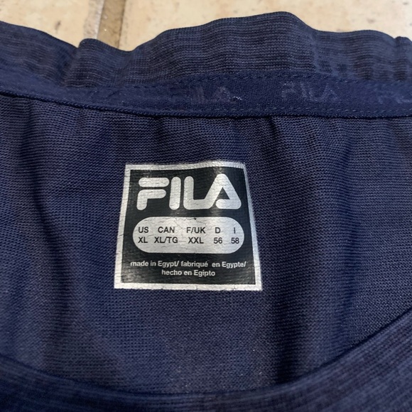 FILA Men's Navy Blue Athletic T-shirt, Size XL - Picture 5 of 5